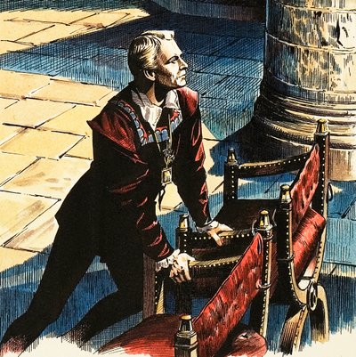 Laurence Olivier no papel de Hamlet de Dan Escott