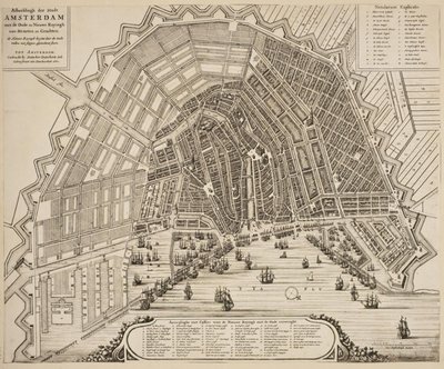 Planta baixa de Amsterdã de Dancker Danckerts