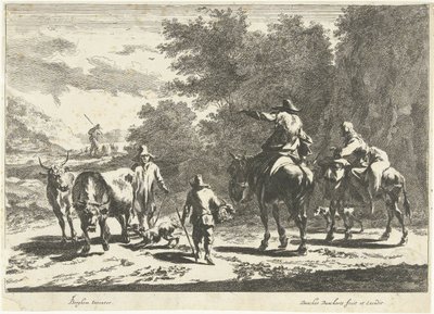 Pastores e gado a caminho Paisagens do Sul (título da série) de Dancker Danckerts