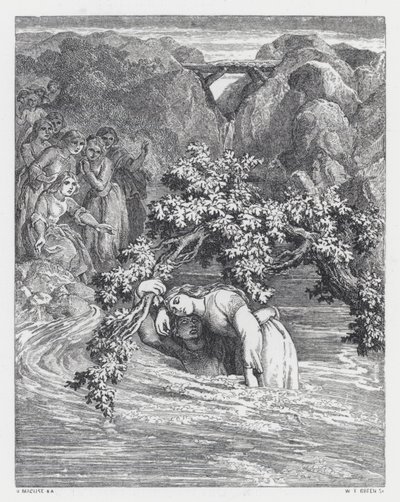 Ilustração para o poema de Tennyson, A Princesa (gravura) de Daniel (after) Maclise