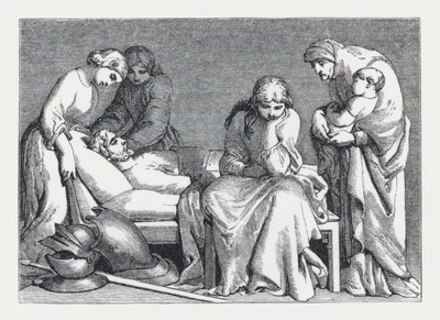 Ilustração para o poema de Tennyson, A Princesa (gravura) de Daniel (after) Maclise