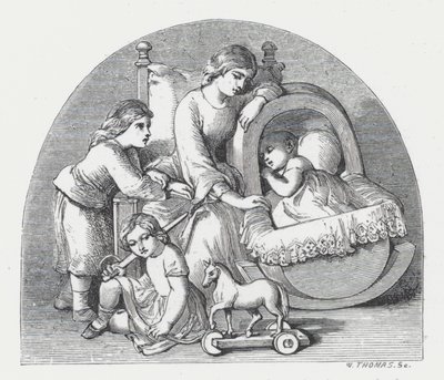 Ilustração para o poema de Tennyson, A Princesa (gravura) de Daniel (after) Maclise