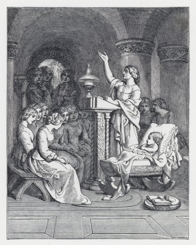Ilustração para o poema de Tennyson, A Princesa (gravura) de Daniel (after) Maclise