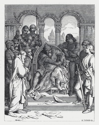 Ilustração para o poema de Tennyson, A Princesa (gravura) de Daniel (after) Maclise