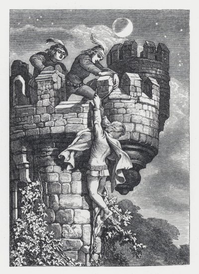 Ilustração para o poema de Tennyson, A Princesa (gravura) de Daniel (after) Maclise