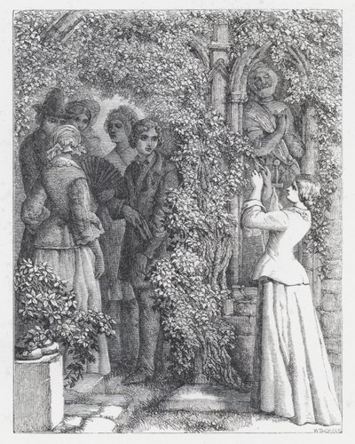 Ilustração para o poema de Tennyson, A Princesa (gravura) de Daniel (after) Maclise