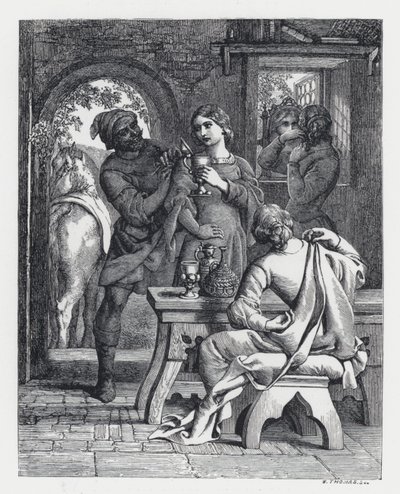 Ilustração para o poema de Tennyson, A Princesa (gravura) de Daniel (after) Maclise