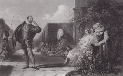 Malvolio, Décima Segunda Noite (gravação) de Daniel (after) Maclise