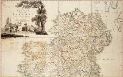 Um novo mapa da Irlanda civil e eclesiástica de Daniel Augustus Beaufort