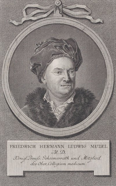 Retrato de Friedrich Ludwig Hermann Muzel, ca. 1778. de Daniel Berger
