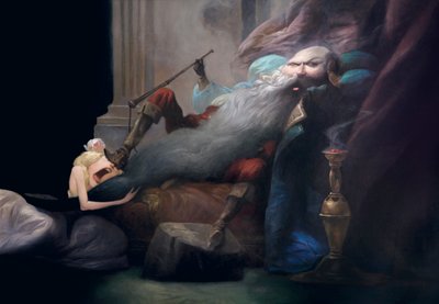 E ela pede-lhe para deixá-la viva, de Barba Azul por Charles Perrault (1628-1703) de Daniel Cacouault