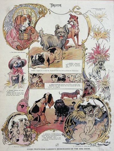 Uma representação alegre e humorosa dos cães numa exposição canina de Daniel Carter  Beard
