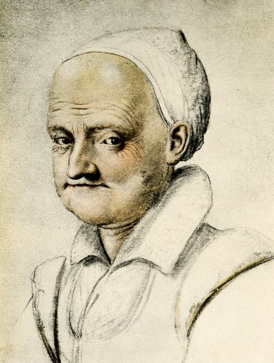 Retrato, de, um, mulher velha de Daniel Dumonstier or Dumoustier