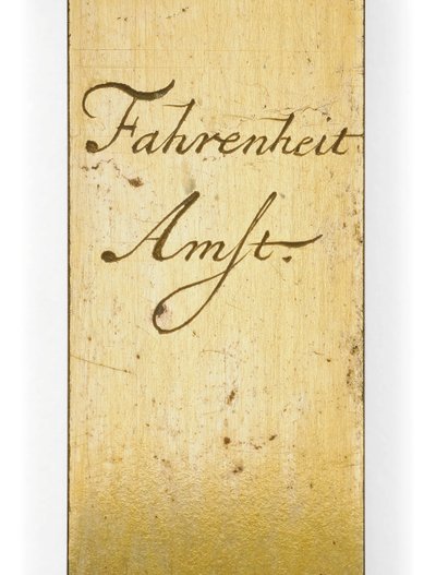 Escala de termômetro sinalizado de Daniel Gabriel Fahrenheit