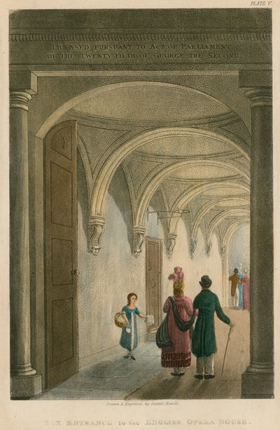 Entrada da caixa para a Ópera Inglesa (Lyceum Theatre) de Daniel Havell