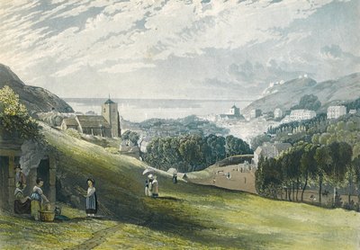 Hastings a partir da estrada de Londres de Daniel Havell