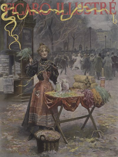 Compre-me Confete! (Compre alguns confetes de mim!) Capa do Ilustre Figaro, de fevereiro de 1897 de Daniel Hernandez