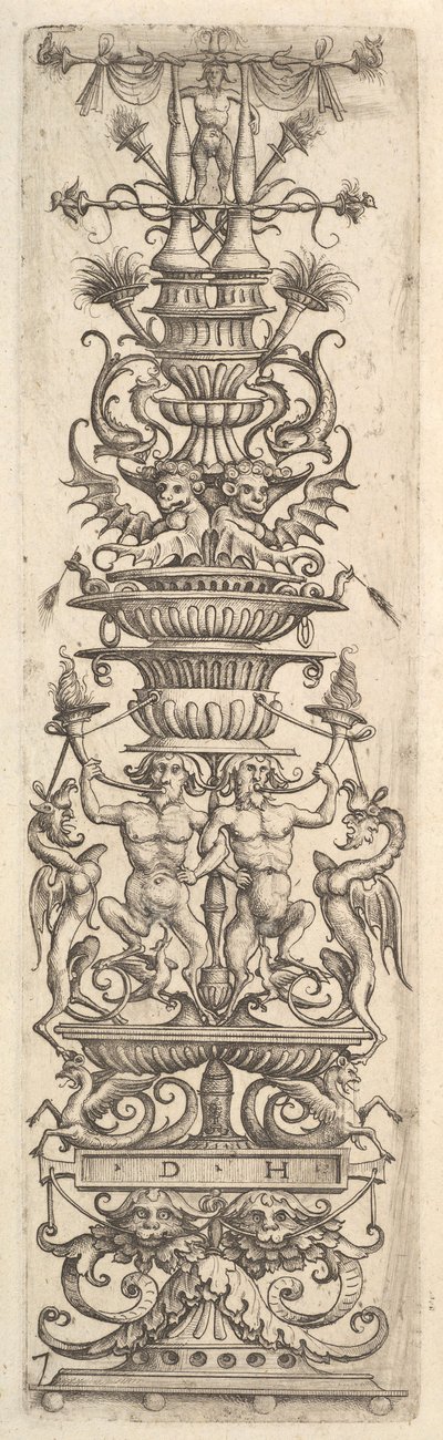 Candelabro Grotesco, c. 1485-1536. de Daniel Hopfer