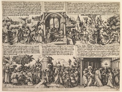Cenas diferentes, dos Evangelhos e da Acta Apostolorum, ca. 1530 de Daniel Hopfer