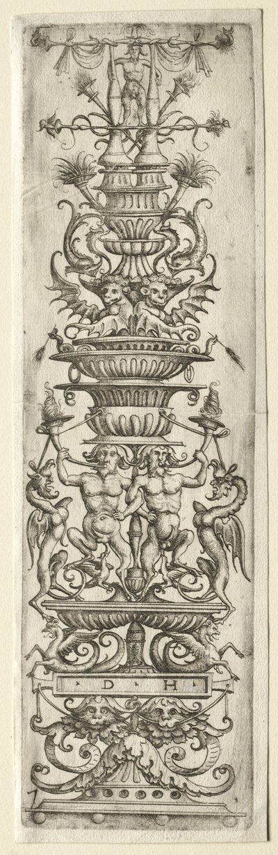 Filé de ornamento com candelabro-ornamento. de Daniel Hopfer