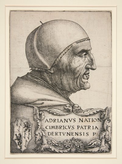 Retrato de Adrien VI (Hadrian VI, Papa 1522-1523) de Daniel Hopfer