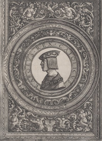 Retrato do imperador Carlos V, ca. 1519. de Daniel Hopfer