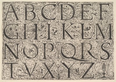 Alfabeto Romano Majuscule, ca. 1520 de Daniel Hopfer