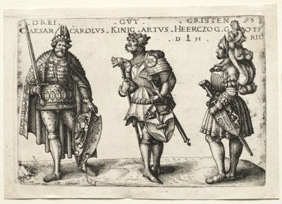 Três cristãos dignos, depois de 1516. de Daniel Hopfer