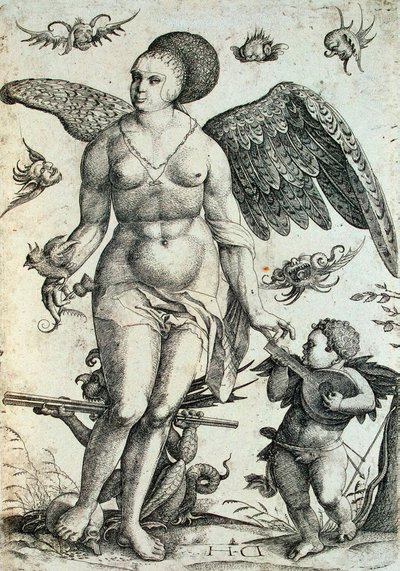 Voluptas, início do século XVI. de Daniel Hopfer the Younger