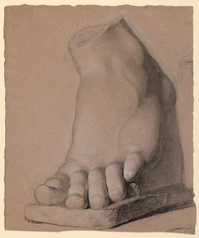 Desenho, Pé esquerdo de um gesso, 1840 de Daniel Huntington
