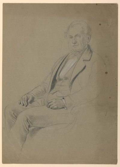 Desenho, Homem sentado, 1860 de Daniel Huntington