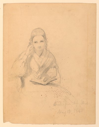 Desenho, Miss Elliot Sentada, 15 de maio de 1841 de Daniel Huntington