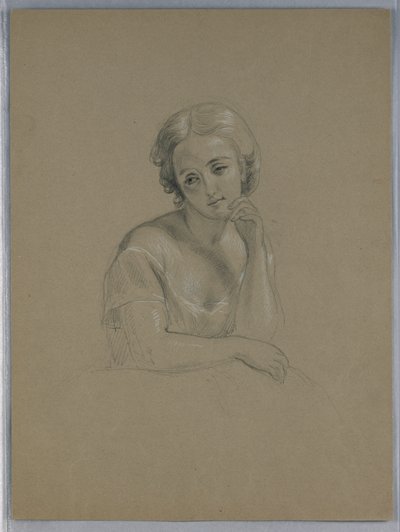 Desenho, possível estudo para "Marth", 1860 de Daniel Huntington