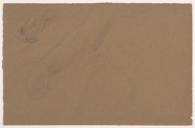 Desenho, Estudos da mão direita, 1850-60 de Daniel Huntington
