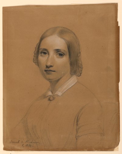 Desenho, Sarah E. Richards, irmã, 1841 de Daniel Huntington