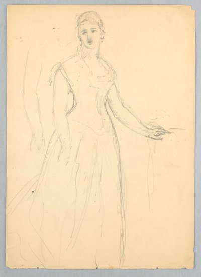 Desenho, Esboço para um retrato de Bella Worsham, 1878 de Daniel Huntington