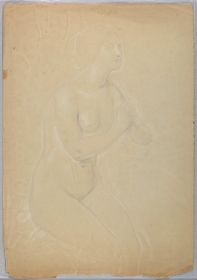 Desenho, Estudo para "A Madalena", F, 1852 de Daniel Huntington