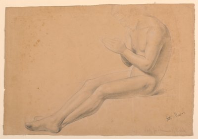 Desenho, Estudo para a "Comunhão dos Doentes", 1844-45 de Daniel Huntington