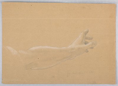 Desenho, Estudo para "Early Christia", 1839-40 de Daniel Huntington