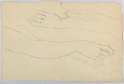 Desenho, Estudo para "Martha Washing", 20 de dezembro de 1878 de Daniel Huntington