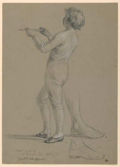 Desenho, Estudo para "Receção a Martha Washington", 1860 de Daniel Huntington