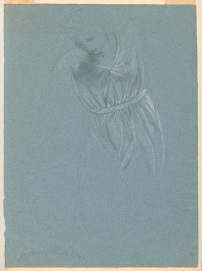 Desenho, Estudo para "O Sonho de Mercy", 1857 de Daniel Huntington
