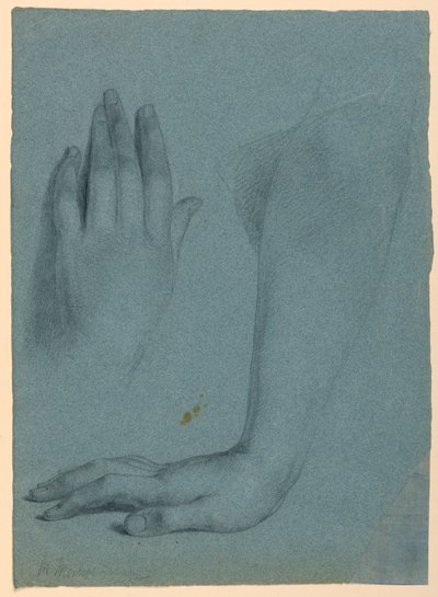 Desenho, Estudo para "O Sonho de Mercy", 1857 de Daniel Huntington