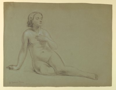Desenho, Estudo para "O Sonho de Mercy", 1857 de Daniel Huntington