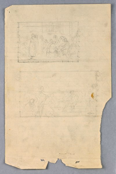 Desenho, Estudo para "Grupo Científico", 1858 de Daniel Huntington