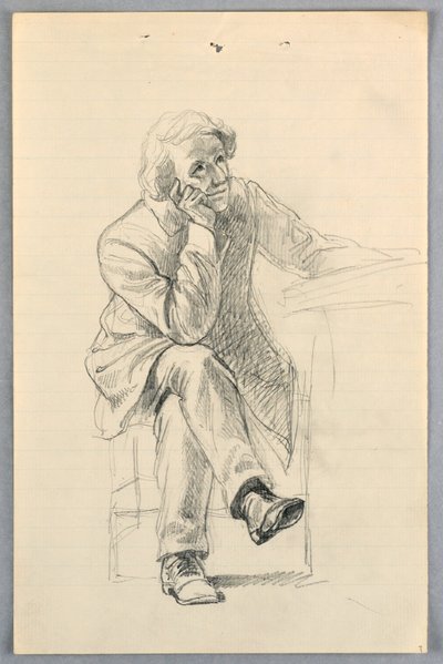 Desenho, Estudo para "Grupo Científico", 1858 de Daniel Huntington