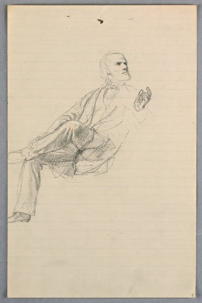 Desenho, Estudo para "Grupo Científico", 1858 de Daniel Huntington