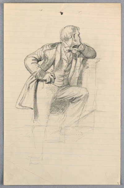 Desenho, Estudo para "Grupo Científico", 1858 de Daniel Huntington