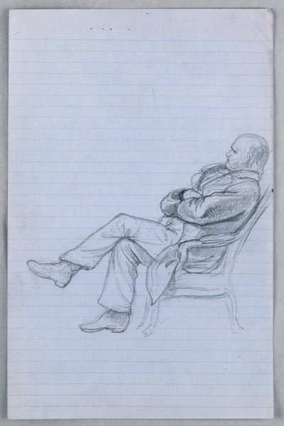 Desenho, Estudo para "Grupo Científico", 1858 de Daniel Huntington