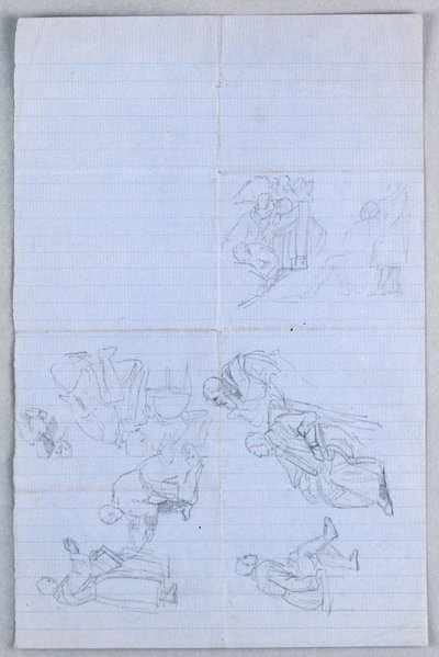 Desenho, Estudo para "Grupo Científico", 1858 de Daniel Huntington